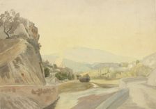 Mountain landscape, 1868. Creator: Oscar Kleineh