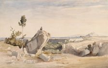 Mountain landscape, 1868. Creator: Oscar Kleineh