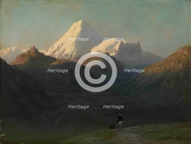 Mountain Landscape, 1868. Artist: Lagorio, Lev Felixovich (1827-1905)