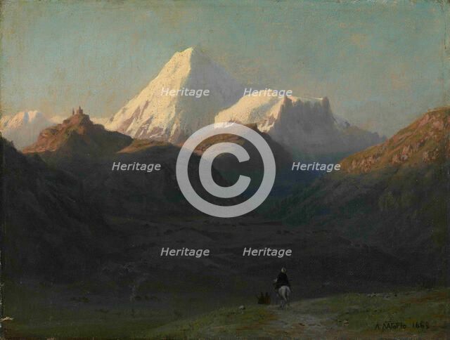 Mountain Landscape, 1868. Artist: Lagorio, Lev Felixovich (1827-1905)
