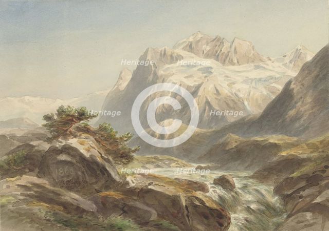 Mountain landscape, 1869. Creator: Willem Jan van den Berghe.