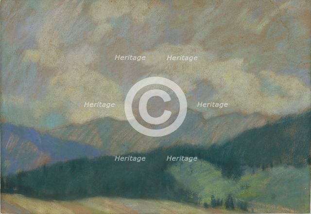 Mountain landscape, 1930-1940. Creator: Zolo Palugyay.