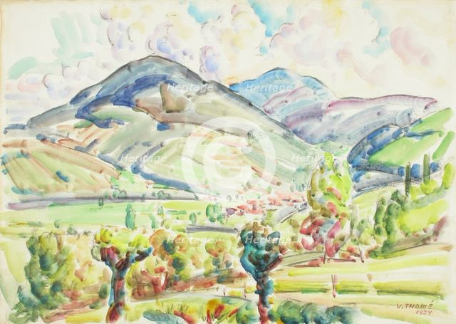 Mountain landscape, 1934. Creator: Verner Thome.