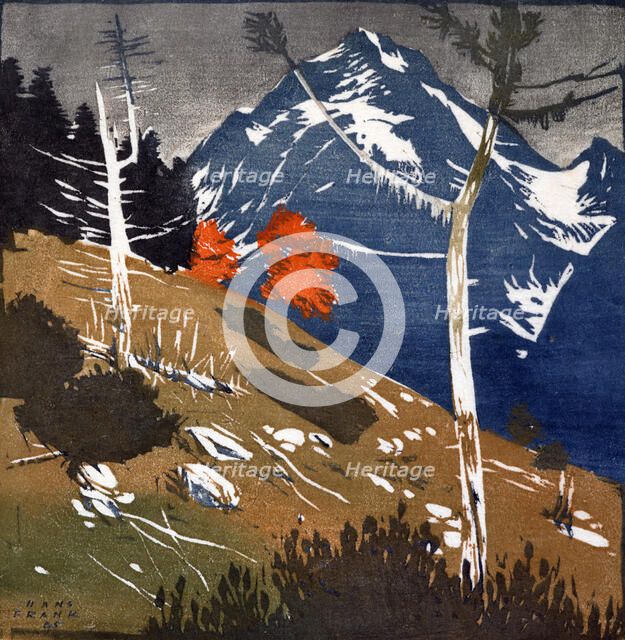 Mountain landscape, 1945. Creator: Hans Frank.