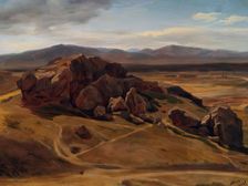 Mountain landscape near Athens (The "Areopagus"), 1854. Creator: Josef Hoffmann