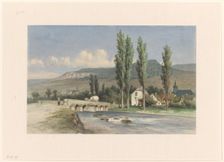 Mountain landscape near Walferdange, Luxembourg, 1850-1929. Creator: Pieter Adrianus Schipperus