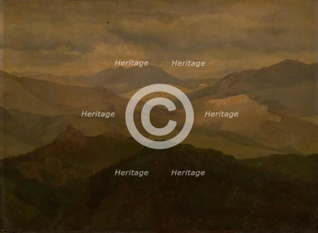 Mountain landscape at Civitella, 1845. Creator: Ernst Meyer.