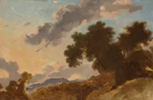 Mountain Landscape at Sunset, c. 1765. Creator: Jean-Honore Fragonard