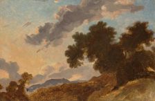 Mountain Landscape at Sunset, c. 1765. Creator: Jean-Honore Fragonard