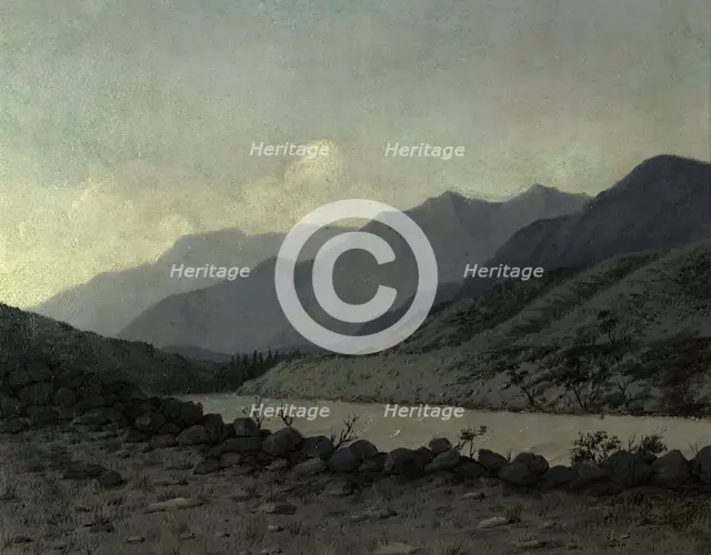 Mountain Landscape. Altai, 1850-1899. Creator: Pavel Mikhailovich Kosharov.