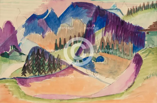 Mountain Landscape, between 1923 and 1926. Creator: Ernst Kirchner.