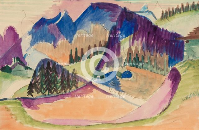 Mountain Landscape, between 1923 and 1926. Creator: Ernst Kirchner.