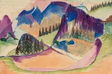 Mountain Landscape, between 1923 and 1926. Creator: Ernst Kirchner