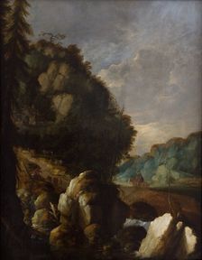 Mountain Landscape (Horseman on a Mountain Path), between 1630-1670. Creator: Unknown