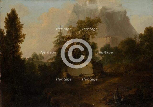 Mountain Landscape in Switzerland, 1745. Creator: Philipp Hieronymus Brinckmann.