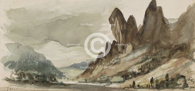 Mountain landscape in Thuringia, 1840. Creator: Johannes Tavenraat.