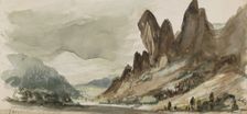 Mountain landscape in Thuringia, 1840. Creator: Johannes Tavenraat