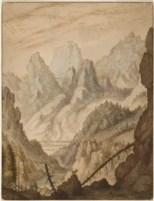 Mountain landscape, (late 1650s (?)). Creator: Lambert Doomer