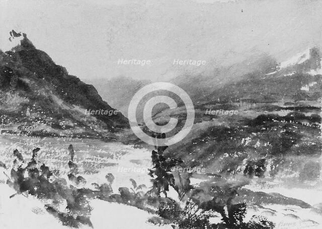 Mountain Landscape, Lombardy, . Creator: Attributed to John Frederick Kensett.