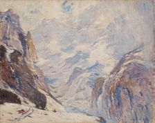 Mountain Landscape, study for Wengen Heights c1912. Creator: Samuel John Lamorna Birch
