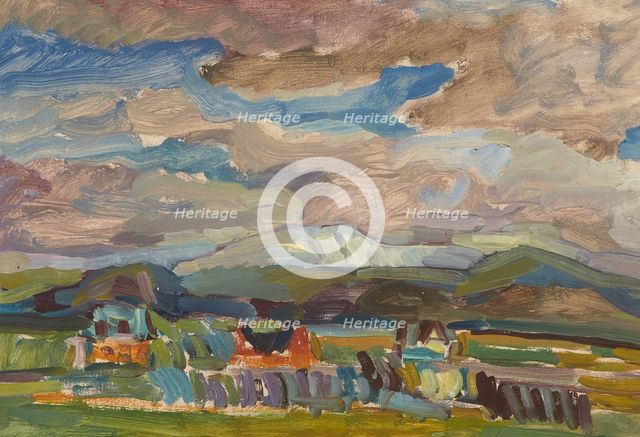 Mountain Landscape-two-sided painting, 1937. Creator: Sasza Blonder.