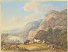 Mountain landscape with a lake, late 18th century. Creator: Carl Philipp Schallhas
