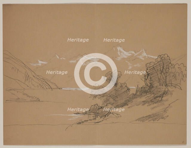 Mountain Landscape with a River, 19th century. Creator: John William Casilear.