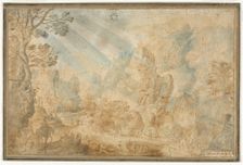 Mountain Landscape with Figures, first half 1600s. Creator: Anton Mirou (Flemish, bef 1586-aft 1661)