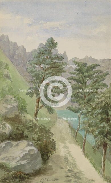 Mountain landscape with water near Glion, c. 1888-c. 1901. Creator: Anna Catharina Maria van Eeghen.