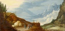 Mountain Landscape with Travelers, c1600-1700. Creator: Unknown