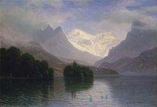 Mountain Scene, 1880-90. Creator: Albert Bierstadt
