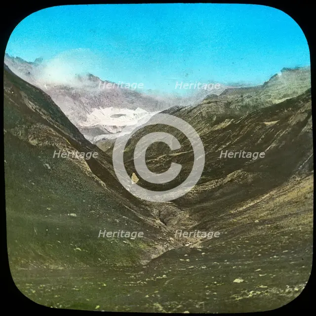 Mountain scene, India, late 19th or early 20th century. Artist: Unknown