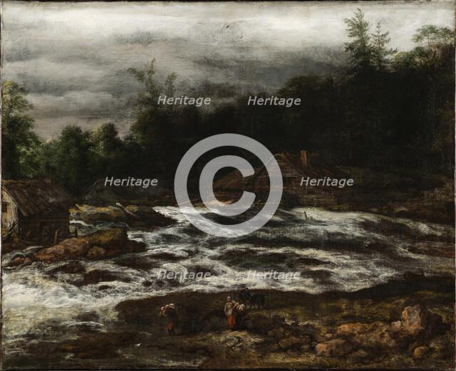 Mountain Scenery with Waterfall, 1641-1679. Creator: Jan van Kessel.