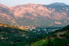 Mountain scenery, Kefalonia, Greece. Creator: Peter Thompson