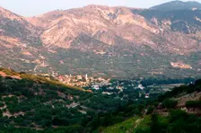 Mountain scenery, Kefalonia, Greece. Creator: Peter Thompson