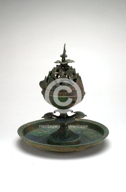 Mountain-Shaped Incense Burner (Boshan Xianglu), Han dynasty, 1st cent B.C./A.D. Creator: Unknown.