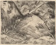 Mountain Slope with Goats, 1920. Creator: Ernst Kirchner