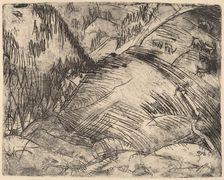 Mountain Slope with Goats, 1920. Creator: Ernst Kirchner