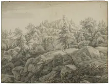 Mountain slope with rocks. Creator: Anthonie Waterloo