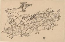 Mountain Stream, 1917. Creator: Egon Schiele