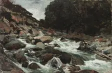 Mountain Stream, Otira Gorge, c.1893. Creator: Petrus van der Velden