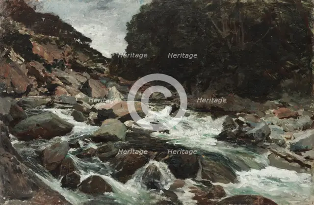 Mountain Stream, Otira Gorge,  c.1893. Creator: Petrus van der Velden.