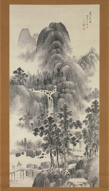 Mountain Stream on a Summer Day, 19th century. Creator: Nakabayashi Chikuto