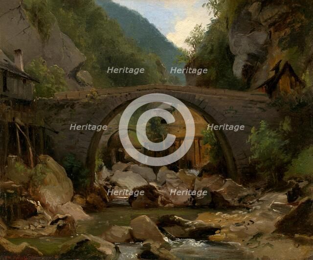 Mountain Stream in the Auvergne, 1830. Creator: Theodore Rousseau.