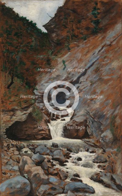Mountain Stream in the Caucasus, 1899. Creator: Hugo Simberg.