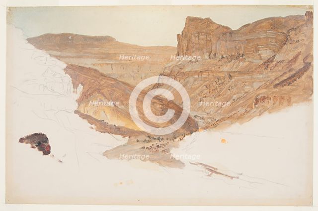 Mountain Stream, Yemen Valley, Palestine, 1868. Creator: Frederic Edwin Church.