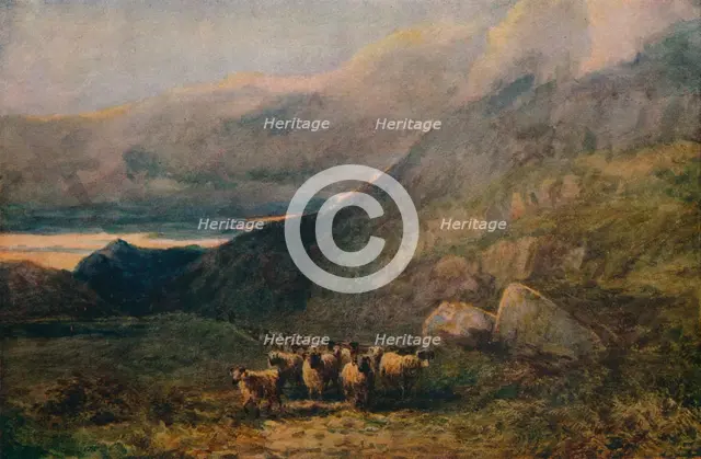 'Mountain Road with Sleep', c1838. Artist: David Cox the elder.
