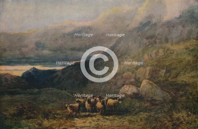 'Mountain Road with Sleep', c1838. Artist: David Cox the elder.