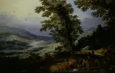 Mountain Road with Travelers, c. 1610/25. Creator: Joos de Momper, the younger