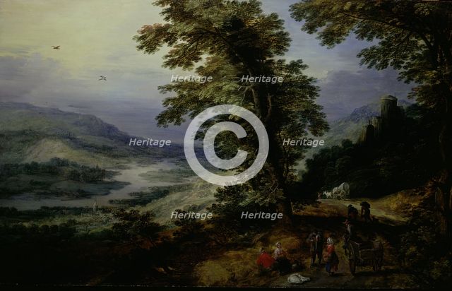 Mountain Road with Travelers, c. 1610/25. Creator: Joos de Momper, the younger.